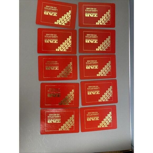 Tab Products Co. Laser Optics Red & Gold Playing Card Deck - Picture 9 of 16